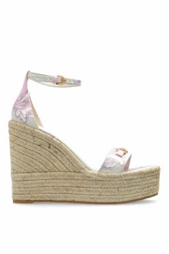 Versace RÓŻOWY Sandały na koturnie
