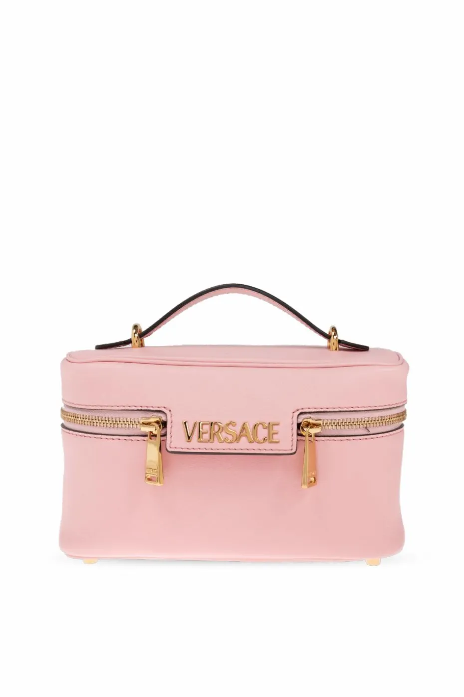 Versace RÓŻOWY Skórzana torba do ręki