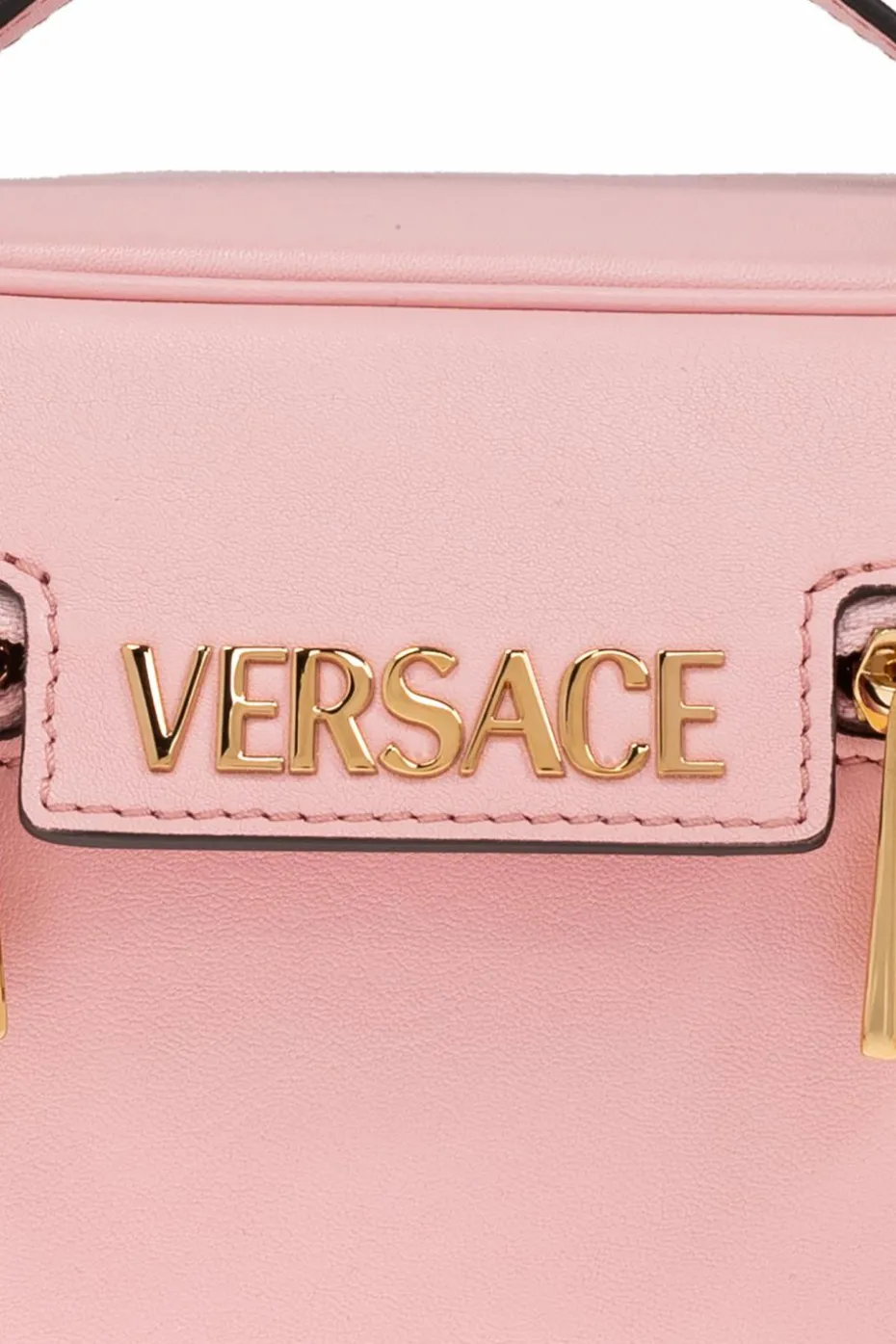 Versace RÓŻOWY Skórzana torba do ręki