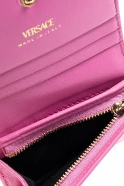 Versace RÓŻOWY Skórzany portfel