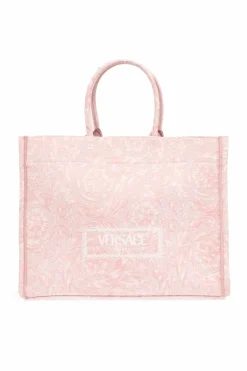 Versace RÓŻOWY Torba ‘Athena’ typu ‘shopper’