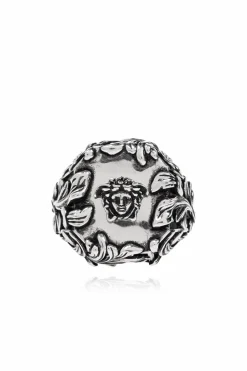 Versace SREBRNY Pierścień z motywem głowy Meduzy