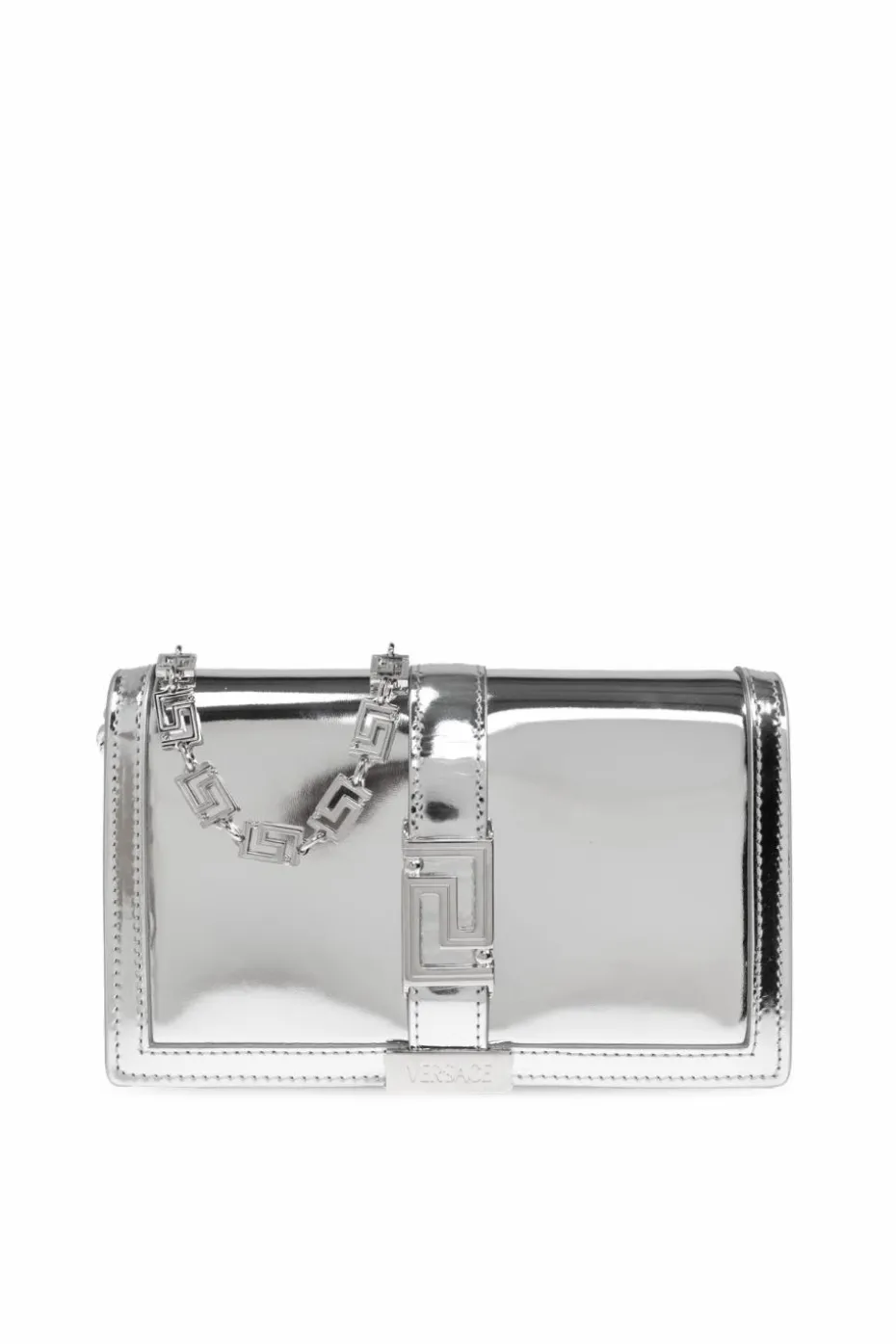 Versace SREBRNY Portfel na łańcuchu `Greca Goddess Mini`
