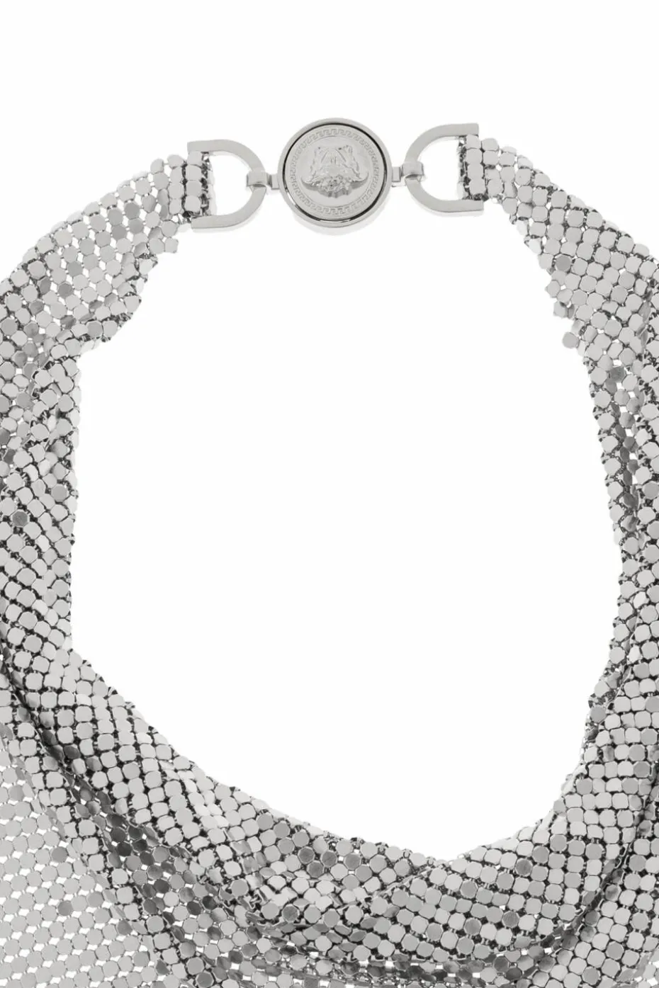Versace SREBRNY Połyskujący naszyjnik