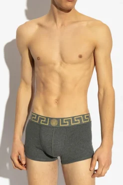 Versace SZARY Bawełniane bokserki