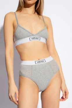 Versace SZARY Bawełniane figi