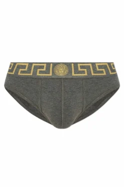 Versace SZARY Bawełniane slipy
