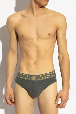 Versace SZARY Bawełniane slipy