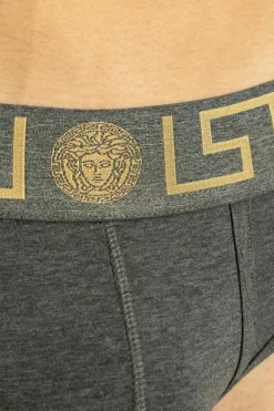 Versace SZARY Bawełniane slipy