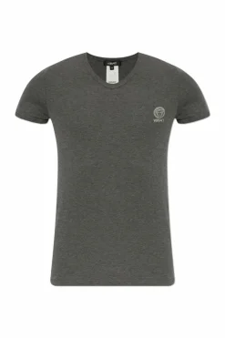 Versace SZARY Bawełniany t-shirt bieliźniany