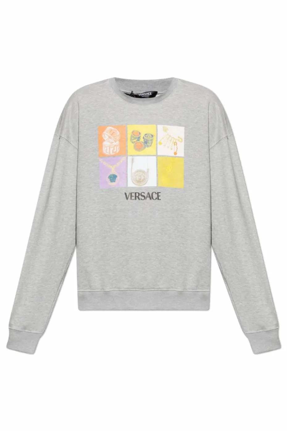Versace SZARY Bluza z nadrukiem