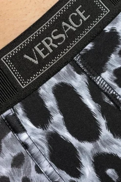 Versace SZARY Bokserki z motywem zwierzęcym