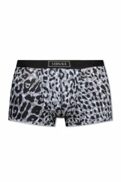 Versace SZARY Bokserki z motywem zwierzęcym