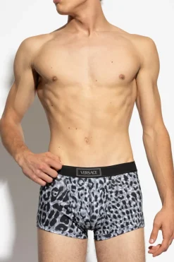 Versace SZARY Bokserki z motywem zwierzęcym