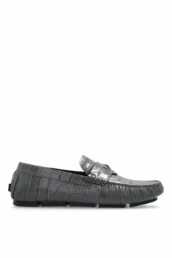 Versace SZARY Skórzane buty