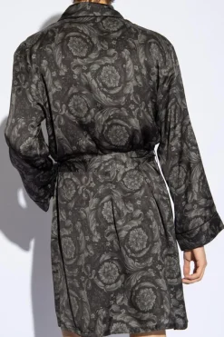 Versace SZARY Szlafrok ze wzorem ‘Barocco’