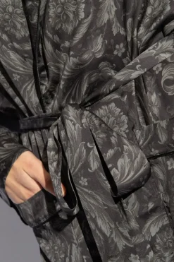 Versace SZARY Szlafrok ze wzorem ‘Barocco’