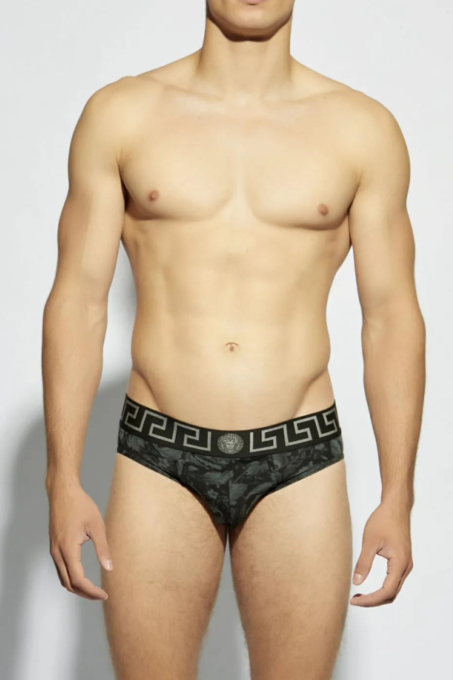 Versace SZARY Wzorzyste jockstrapy
