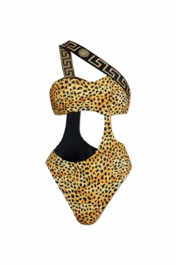 Versace ŻÓŁTY Jednoczęściowy kostium kąpielowy