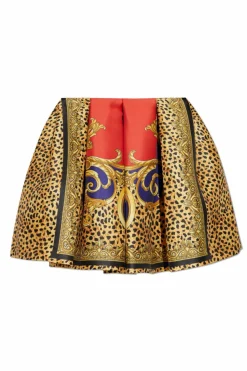 Versace ŻÓŁTY Jedwabna spódnica