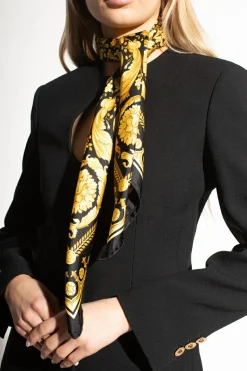 Versace ŻÓŁTY Jedwabny szal