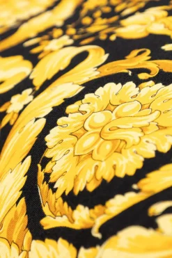 Versace ŻÓŁTY T-shirt bieliźniany z nadrukiem `Barocco`