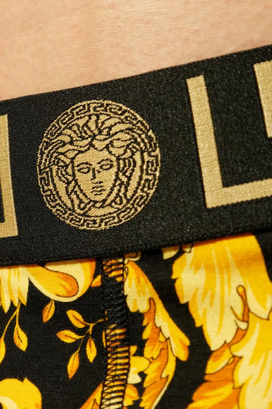 Versace ŻÓŁTY Wzorzyste bokserki