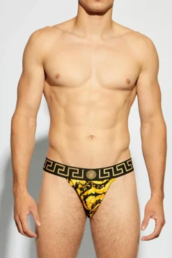 Versace ŻÓŁTY Wzorzyste jockstrapy
