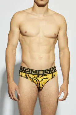 Versace ŻÓŁTY Wzorzyste slipy