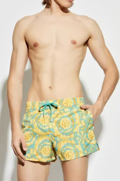 Versace ZIELONY Szorty kąpielowe