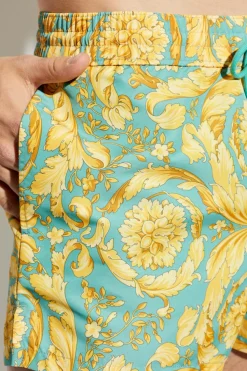 Versace ZIELONY Szorty kąpielowe