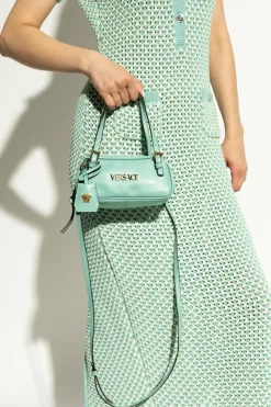 Versace ZIELONY Torba na ramię `Tag Bowling Mini`