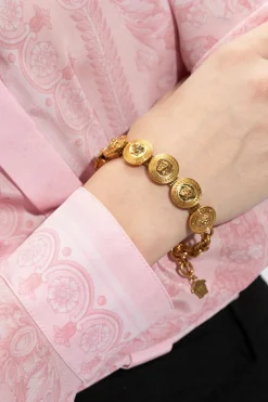 Versace ZŁOTY Bransoleta z motywem głowy Meduzy