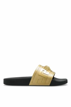 Versace ZŁOTY Gumowe klapki