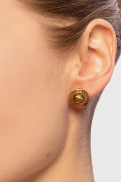 Versace ZŁOTY Kolczyki z głową Meduzy