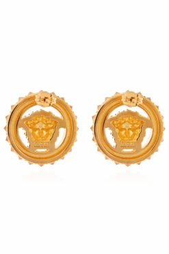 Versace ZŁOTY Kolczyki z logo