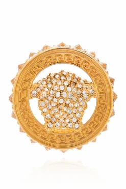 Versace ZŁOTY Kolczyki z logo