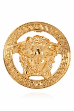 Versace ZŁOTY Kolczyki z logo