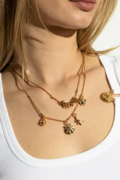 Versace ZŁOTY Naszyjnik z zawieszkami