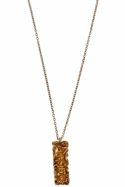 Versace ZŁOTY Naszyjnik z zawieszką z logo