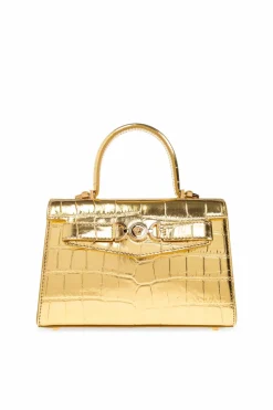 Versace ZŁOTY Skórzana torba do ręki