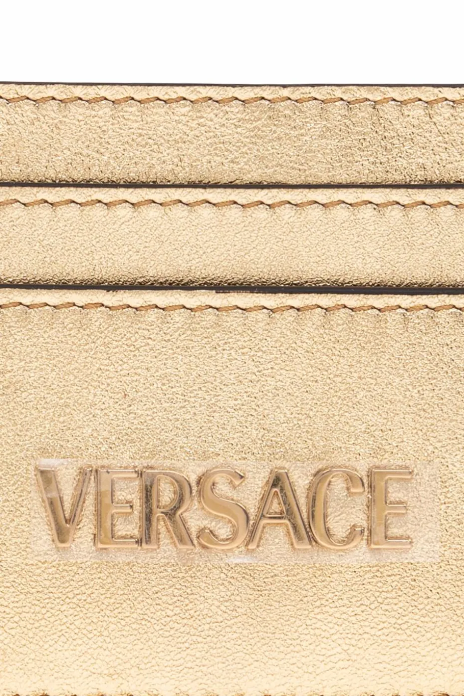 Versace ZŁOTY Skórzane etui na karty