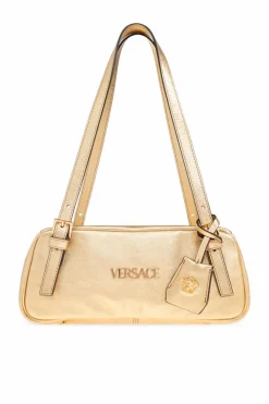 Versace ZŁOTY Torba na ramię `Tag Bowling`