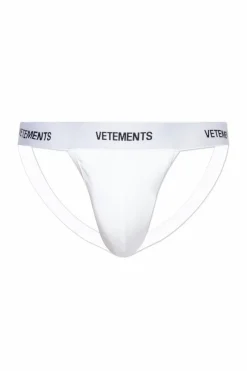 VETEMENTS BIAŁY Jockstrapy z logo