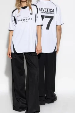 VETEMENTS BIAŁY T-shirt typu `oversize`