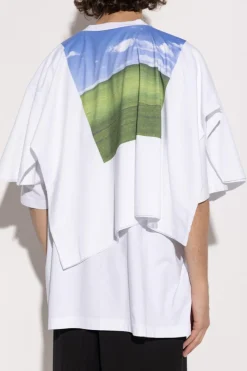 VETEMENTS BIAŁY T-shirt z nadrukiem
