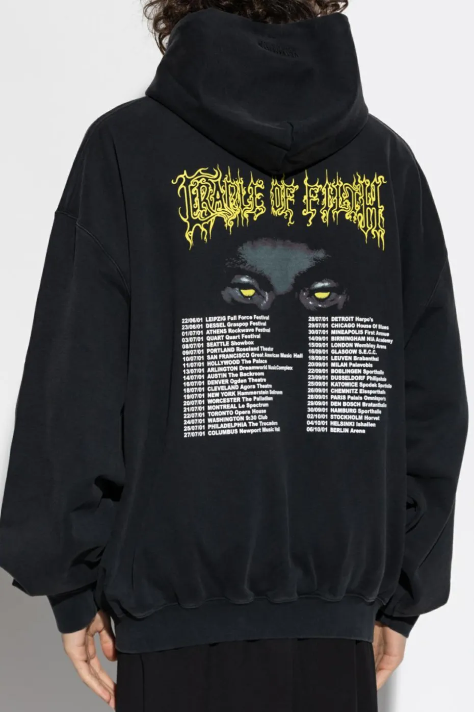VETEMENTS CZARNY Bluza typu `oversize`