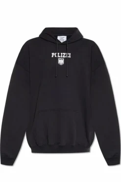 VETEMENTS CZARNY Bluza typu `oversize`