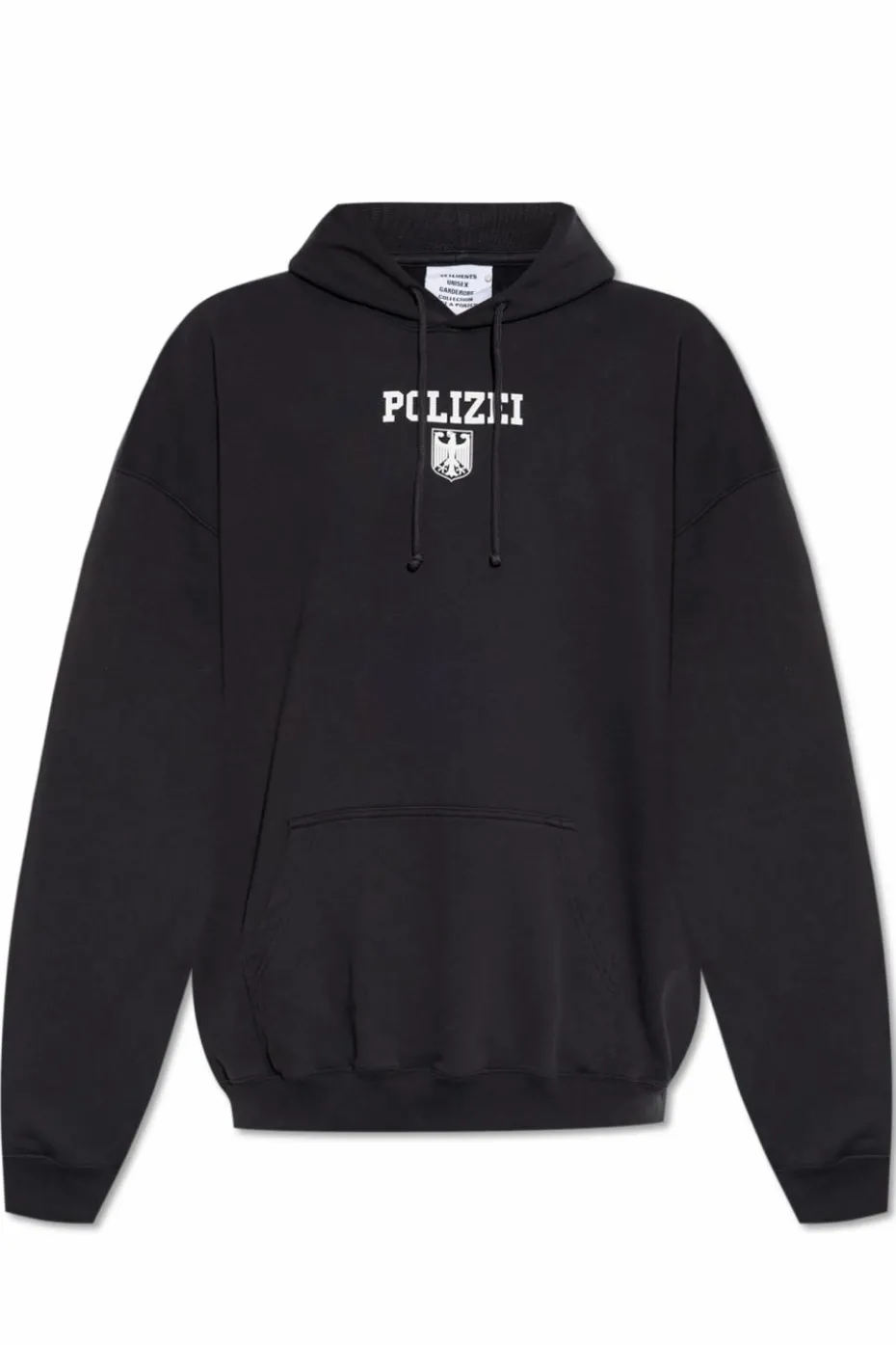 VETEMENTS CZARNY Bluza typu `oversize`