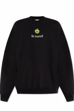 VETEMENTS CZARNY Bluza z nadrukiem
